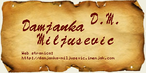 Damjanka Miljušević vizit kartica